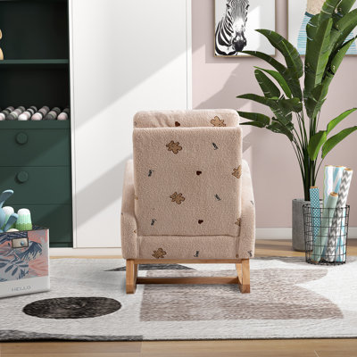 Chaise berçante moderne avec accoudoirs Mid-Century 26,8 po Arkley