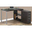 Bureau d'ordinateur d'angle en forme de L en métal, pour le travail, un bureau personnel ou un ordinateur portable Leicester-1415180277-1459358327