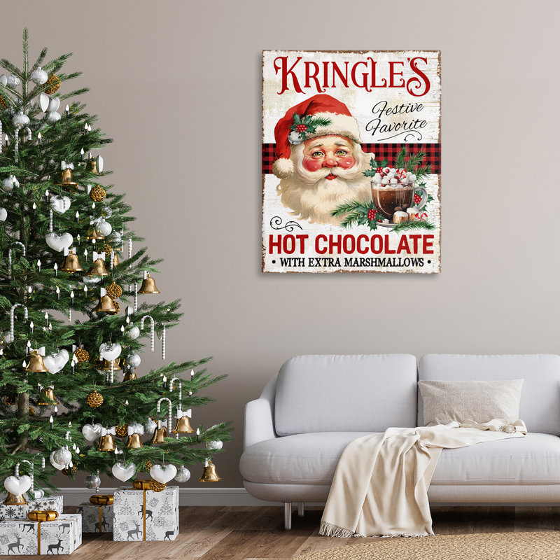 Art mural sur toile Kringle's Hot Chocolate par Creatif Belle, H 48 po x l 48 po