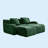 Soft Teddy Fabric Boneless Sofa-1016404551