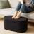 Oval Storage Ottoman with Teddy Velvet Upholstery, Foldable Storage Bench for Bedroom and Entryway,30"-450426123
