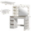 Bureau de coiffeuse avec miroir lumineux Melanni-2008178039