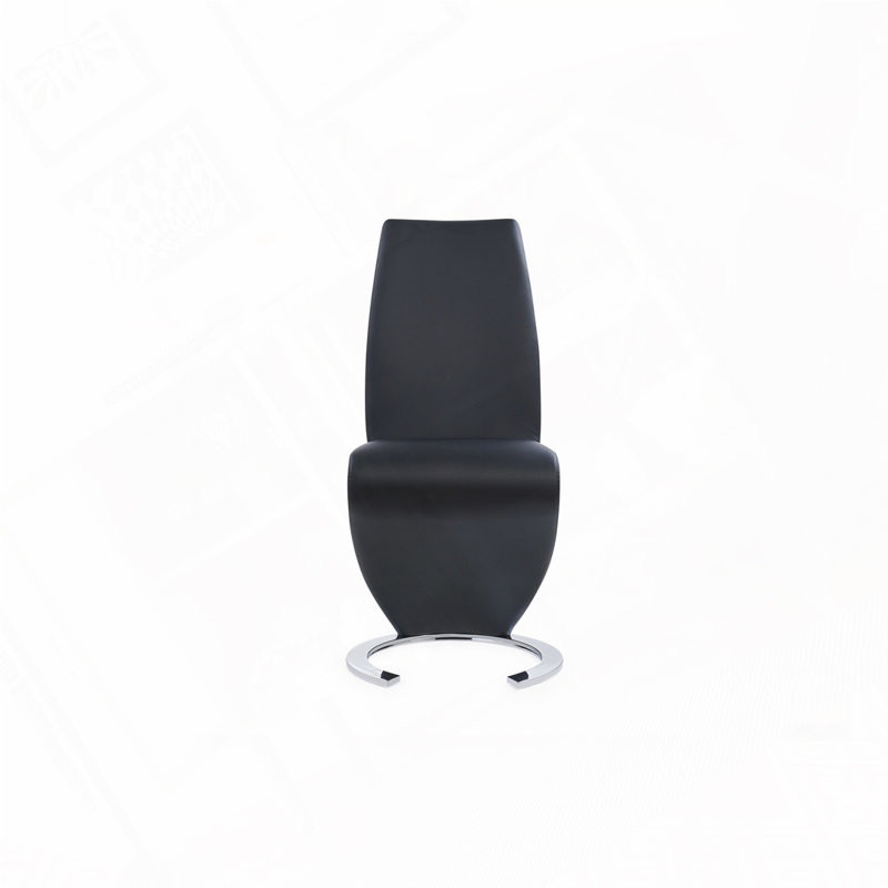 Chaise de salle à manger en similicuir, Noir