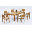 8 Seats 9 Pcs Grade-A Teak Wood Dining Set: 86" Canberra Rectangle Table And 8 Travota Stacking Arm Chairs #11TV1908-1801171871