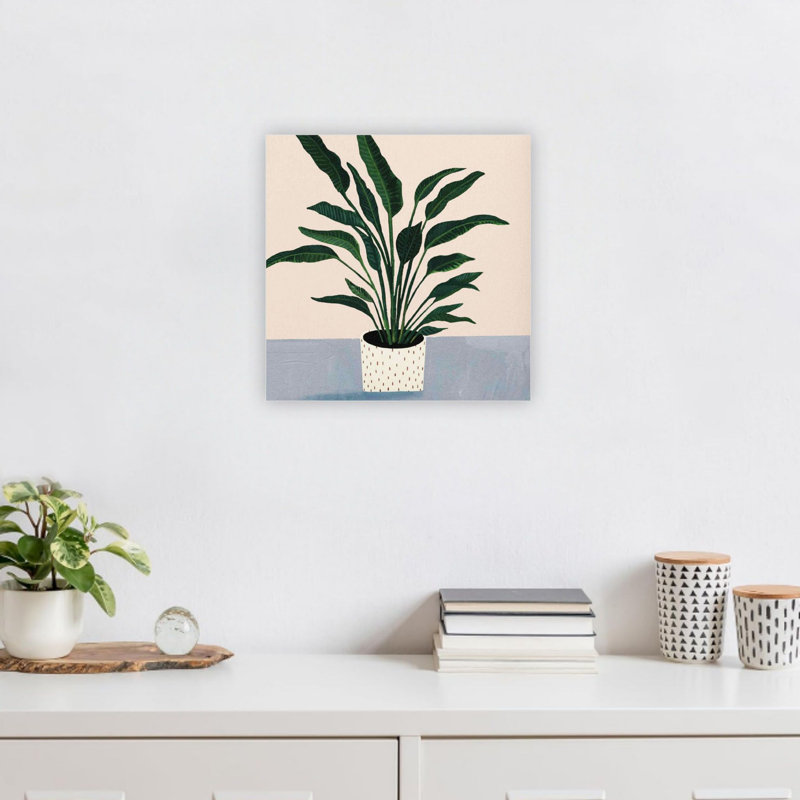 "Fresh Green House plante", reproduction d'art sur toile 24 "x 24"