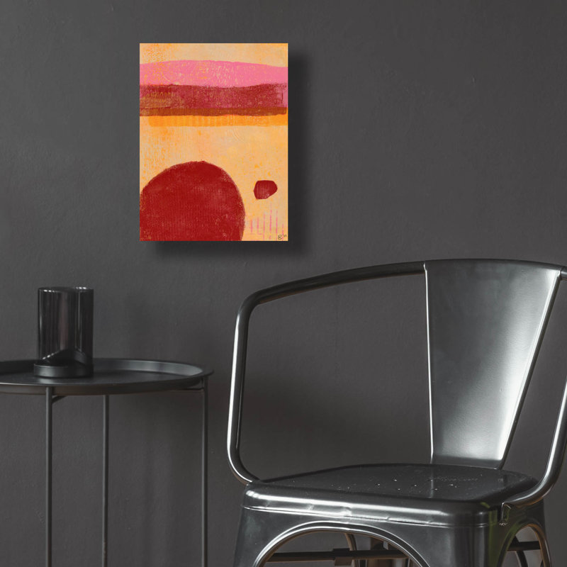  «Red Dot Series 3» par Laura Gibson, art mural en verre acrylique, 12 po x 16 po