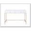 Bureau Ottey blanc brillant et doré