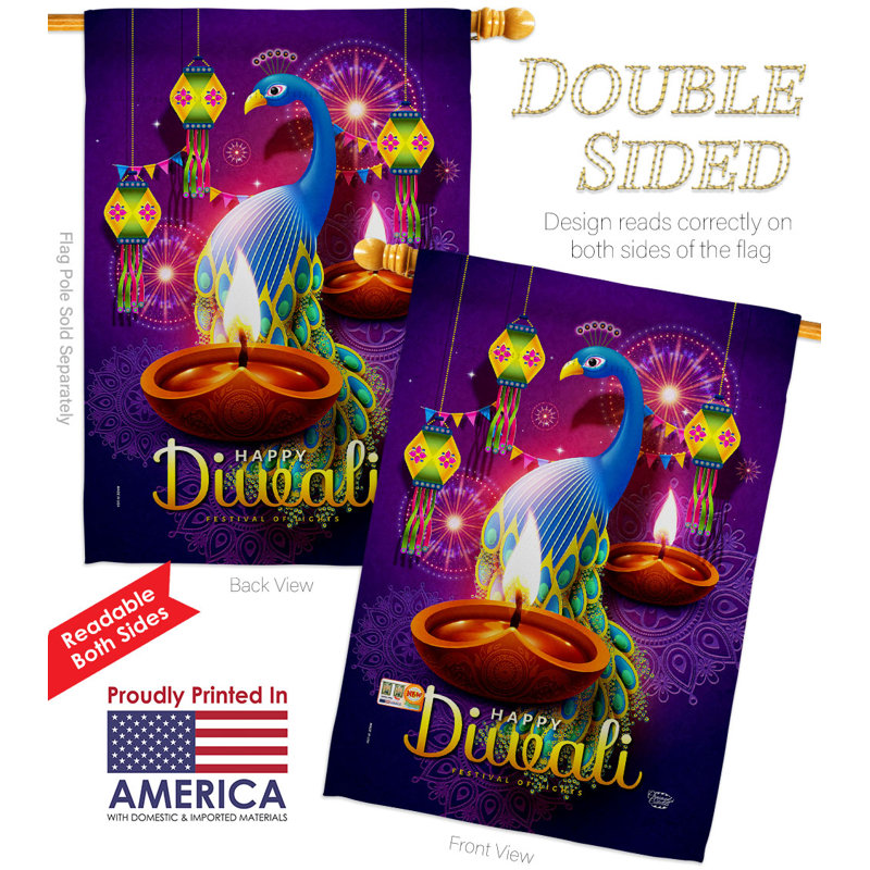 Double Sided 40'' H x 28'' W Polyester House Flag
