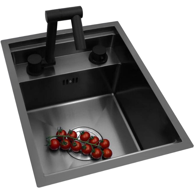 18 X 15 X 9 Inch Rv Kitchen Sink, Undermount Bar Sink, 16 Gauge Stainless Steel Single Bowl Workstation Sink With Faucet