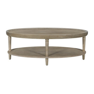 Oval Coffee Table With Shelf