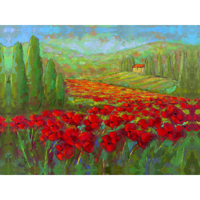 Champ de fleurs - reproduction sur toile tendue