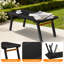 Table basse ovale pliante en bois