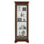 Vitrine à miroir en chêne brun à 5 tablettes