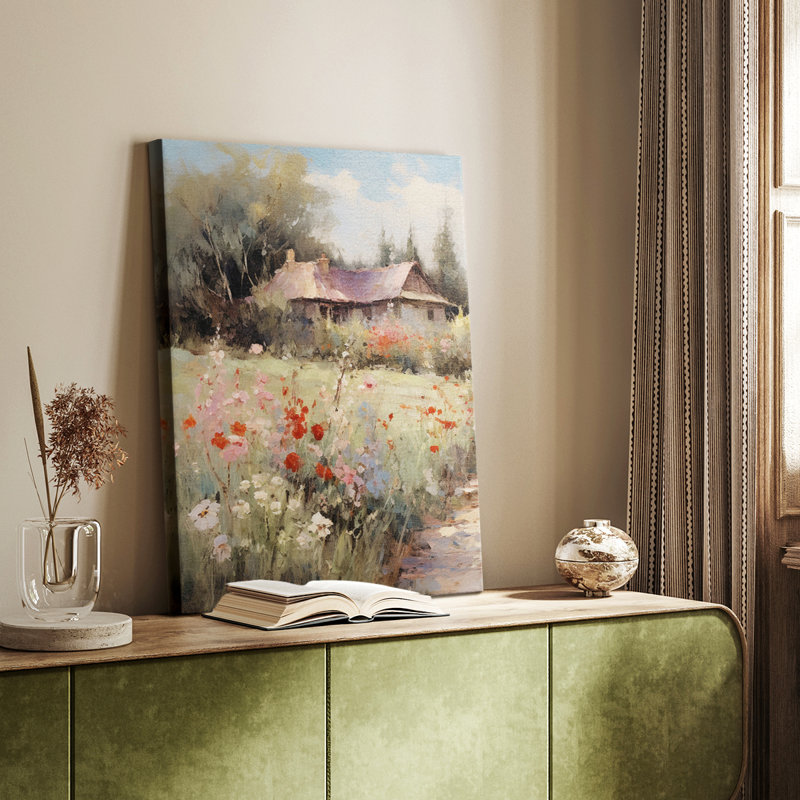 Paysage rétro XCIX - galerie Cavas, H 18 po x l 12 po
