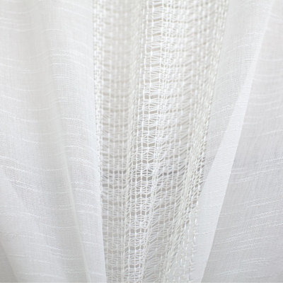 Tissu Deluca | Tricot à rayures transparentes | Tissu de draperie et de rideau