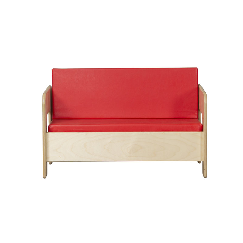 Kids Reading Couch and Ottoman, Red