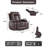 Oversized Wide Power Lift Recliner Chair - Heat and Massage, Faux PU Leather Lift Recliner Chair for the Elderly, Adjustable Back and Legs, Designed for the Elderly and People with mobility impaired-483688156