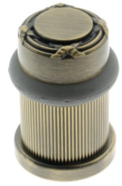 Solid Brass Floor Mount Stop, Antique Brass