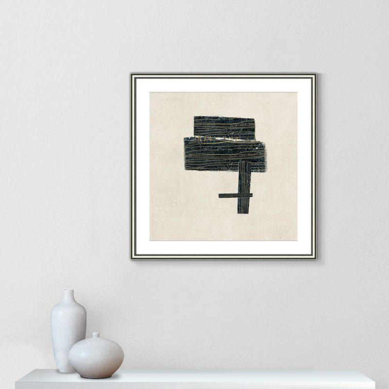 «Stiched I Print» par Casa Fine Arts, H 28,75 po x l 28,75 po, Argent classique