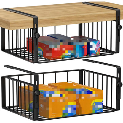 2Pack Under Shelf Basket Storage,Adjustable Hanging