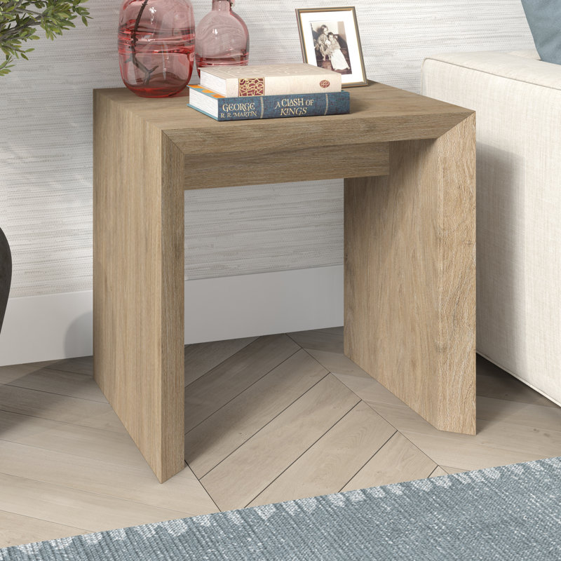 End Table, Antiqued Gray Oak