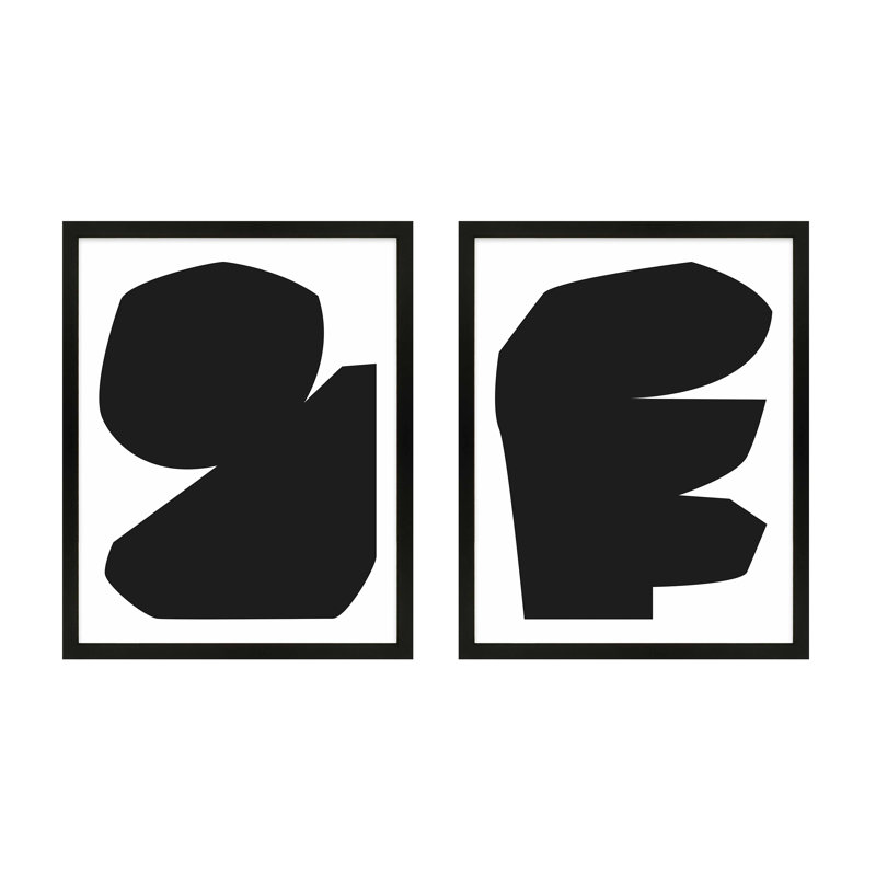 Study In Black. Set Of 2 by Michael Kempen, Black Framed, 30" W x 38" H