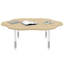 Table d'activité thermofusionnée 60 po avec pieds réglables Chunky - grain d'érable / blanc-124894308