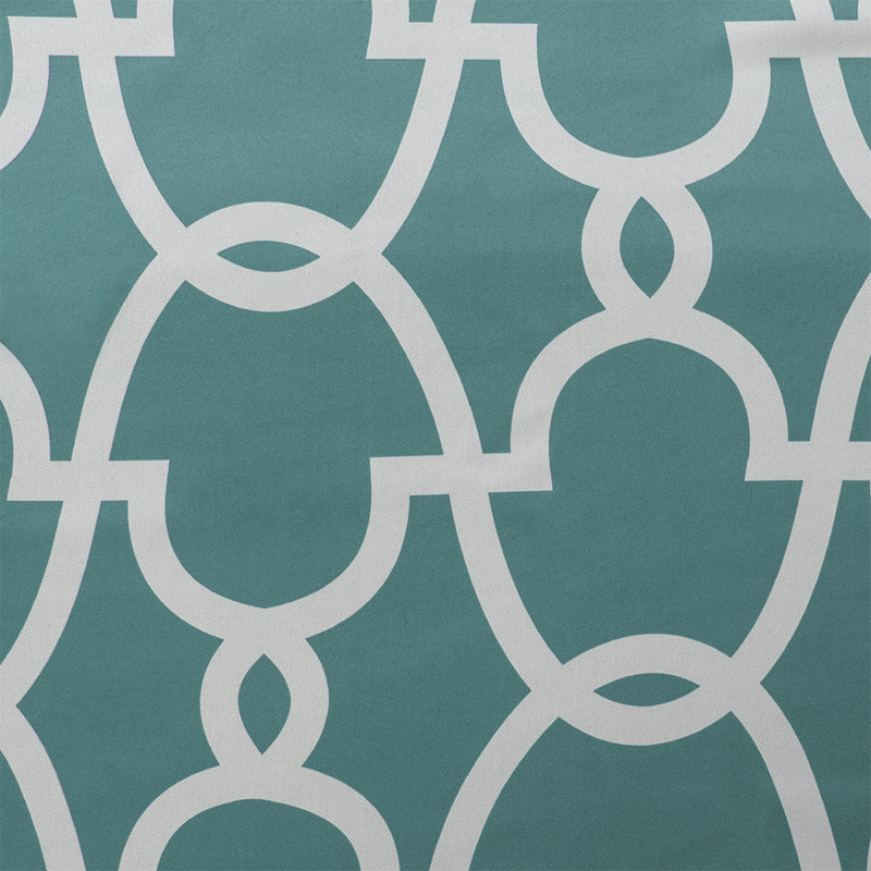 Andish 100% Polyester Room Darkening Curtain Pair, Teal, 52" W x 63" L