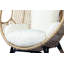 Chaise de patio pour l'extérieur avec coussin et dossier courbé