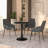  Bristol 24" Round Dining Table with Sintered Stone Top and Black Stainless Steel Pedestal Base - Seats 2-3 Person for Kitchen and Dining Room-92589369-72080874-74403732