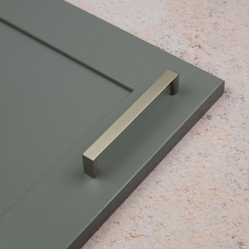 Brushed Nickel Square D-Bar Handles , 128mm