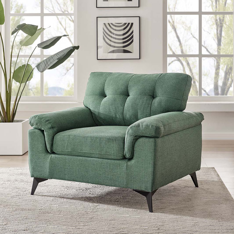 Kalyvakia Upholstered Armchair, Green