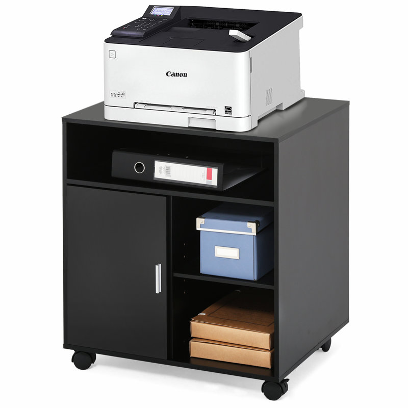 23.6'' H x 19.7'' W Printer Stand with Wheels