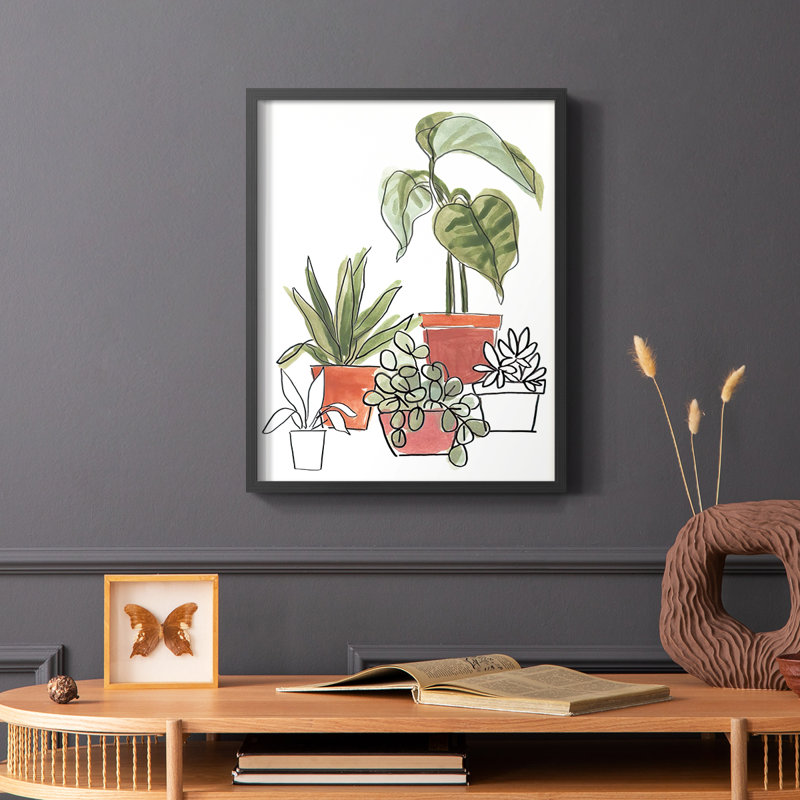«Home Grown I», reproduction encadrée - bois massif, Noir, H 14 po x l 11 po