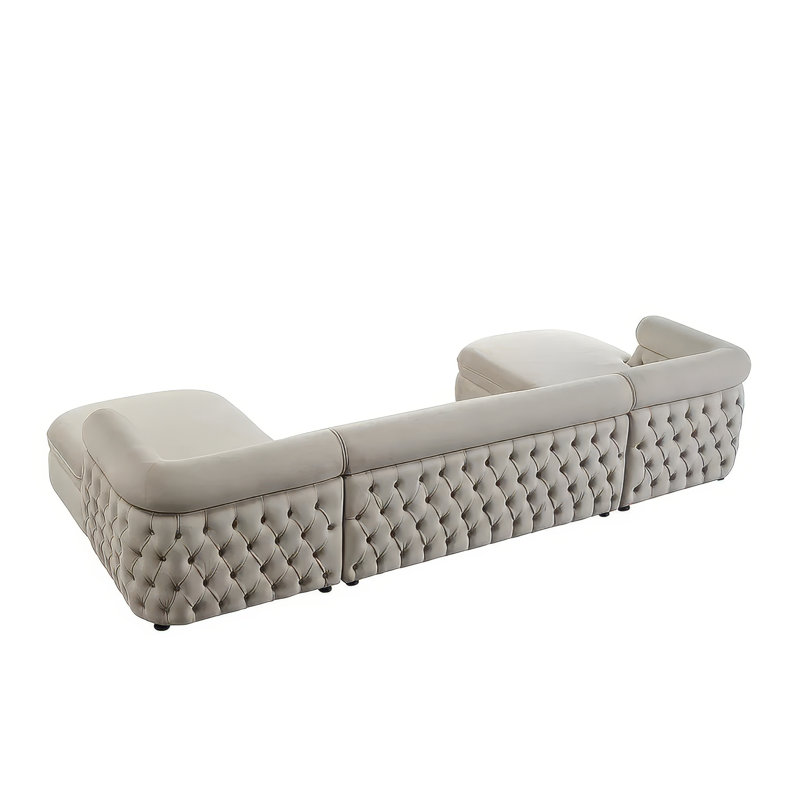 Canapé modulaire Shushan, Tissu crème