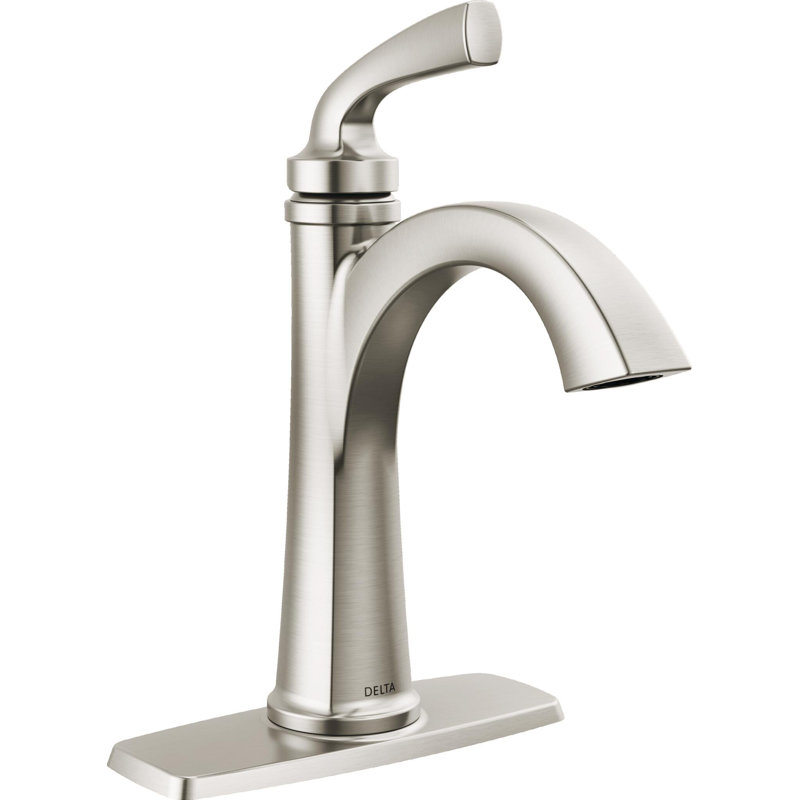 Robinet de salle de bain à poignée simple Geist ™, Nickel brossé Spotshield