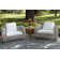 Dochi Teak Premium All-Weather Wicker 2 - Person Patio Conversation Sets with Cushions