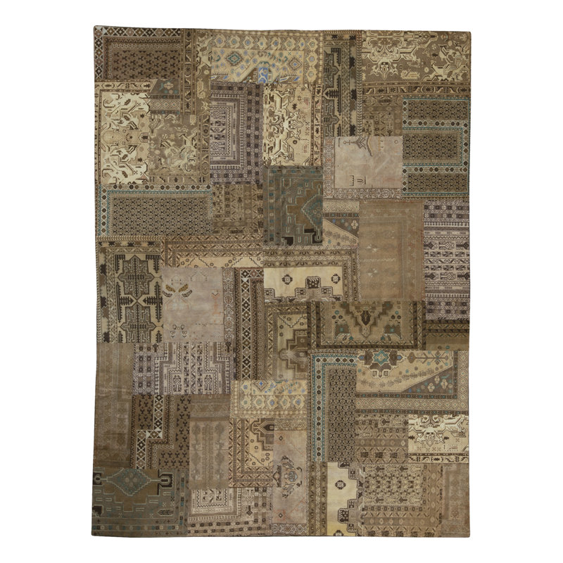 Wool Patchwork Area Rug