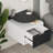 Ailana Floating Bedside Shelf with Drawer and Metal Round Shelf-891998148