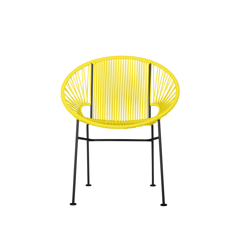 Chaise de salle à manger Concha, Noir, Jaune