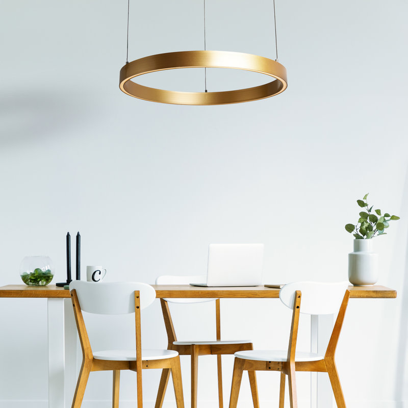 Clintin 1 - Light LED Simple Pendant, Gold