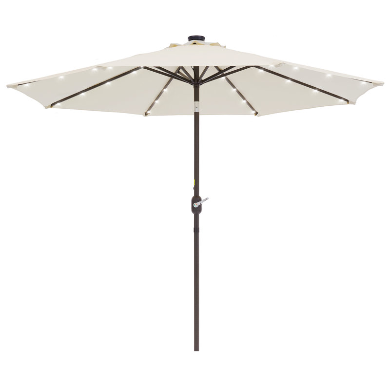  Parasol de marché 9 pi, Beige, H 90,6 po x l 108 po x P 108 po