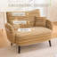 Canapé deux places avec accoudoirs ultra confortables, coussins d'accoudoirs et poches de rangement, canapé deux places profond, canapé confortable pour la chambre à coucher, petits espaces, appartements