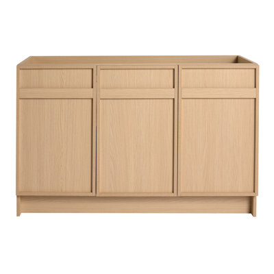 48" Freestanding Bathroom Vanity & 3 Soft-Close Cabinet Doors-Excluding Sink