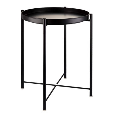 Aizaiah Iron Tray Top End Table