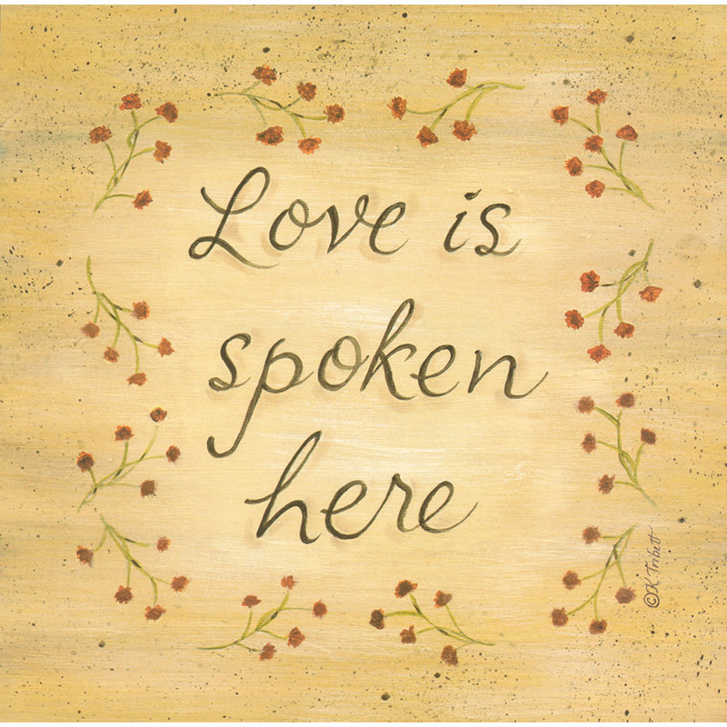 Love Is Spoken Here, H 36 po x l 36 po