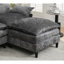 Canapé modulaire rembourré en chenille gris foncé, 6 coussins avec accoudoirs pour le salon, canapé modulaire en forme de U