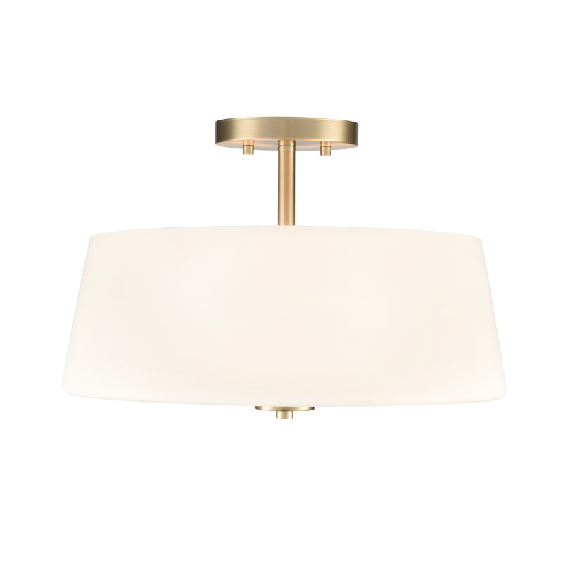 Asuka 15.75" Wide 3-Light Semi Flush , Modern Gold
