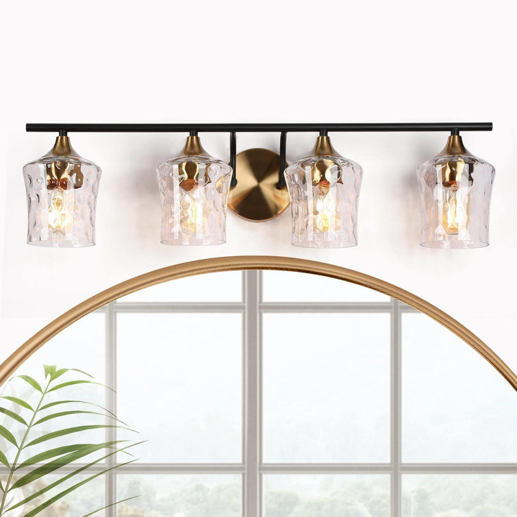 Balendran 4-Light Dimmable Black/Gold Vanity Light