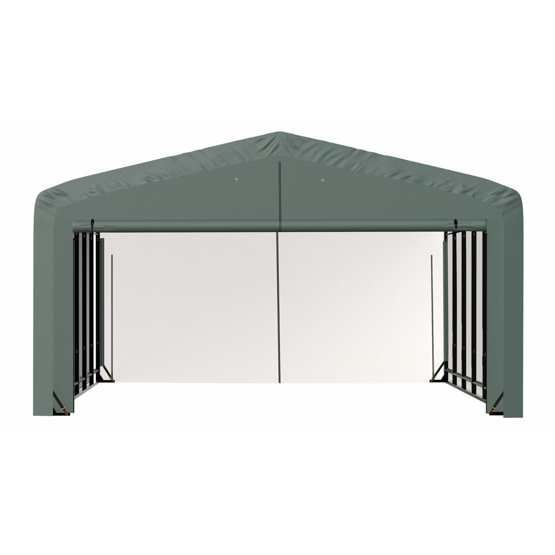 ShelterTube Wind and Snow-Load Rated Garage, 20x27x12 Green ShelterLogic